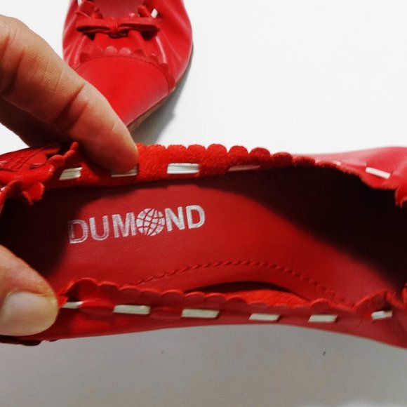 DUMOND Red High Heels Size 5 - Picture 5 of 16